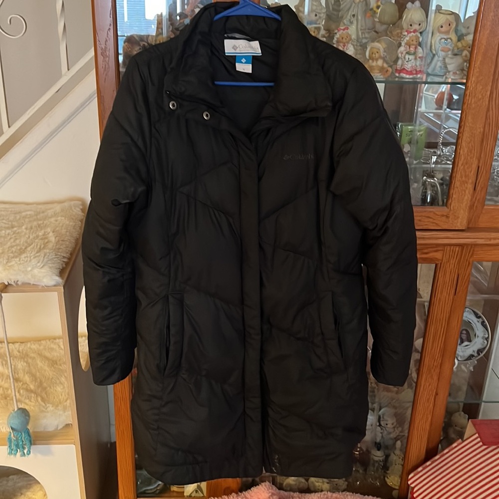Columbia women’s long puffer coat with hood size medium black in good condition - Picture 5 of 10